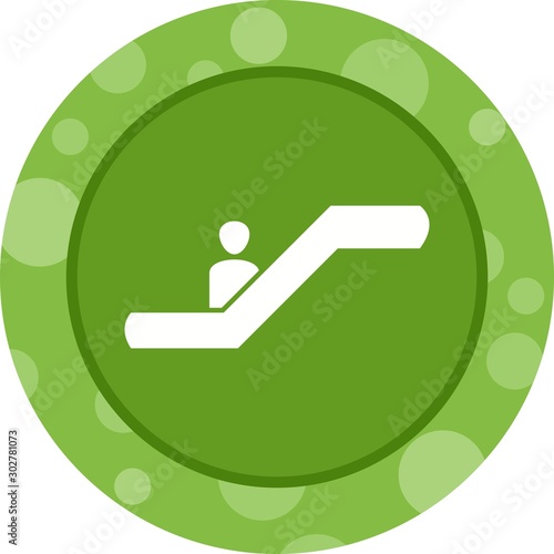 Beautiful escalator Glyph Vector Icon