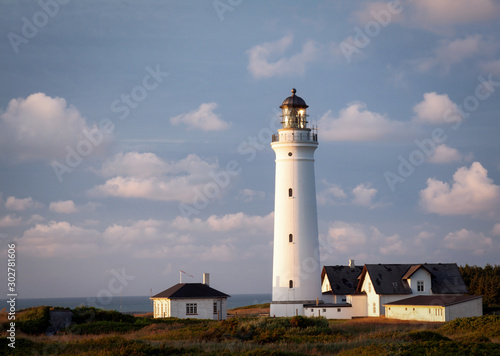 Denmark Lighthouse on the North Sea Coast
