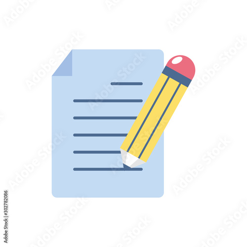 paper and pencil school education learning flat style Free Download paper and pencil school education learning flat style - GFXLoad
