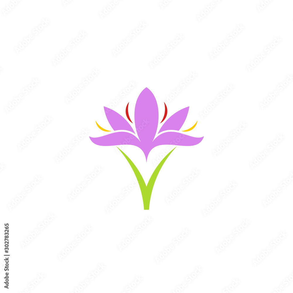 Crocus. Abstract saffron. Logo Crocus. Abstract saffron. Logo