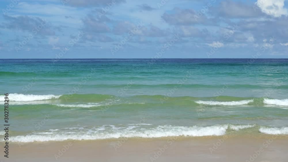 Phuket beach sea, View of beach sea on sun light in the summer. At Karon Beach, Phuket, Thailand. 4K UHD, Video Clip. Phuket beach sea, View of beach sea on sun light in the summer. At Karon Beach, Phuket, Thailand. 4K UHD, Video Clip.