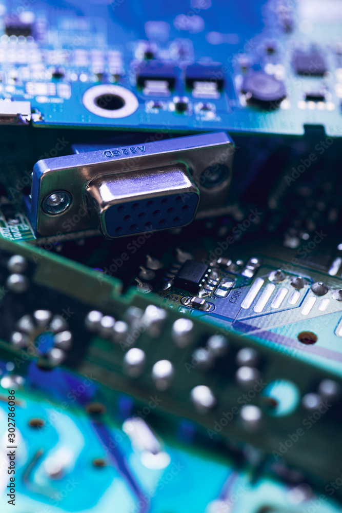 Fototapeta premium Close-up of electronic circuit board