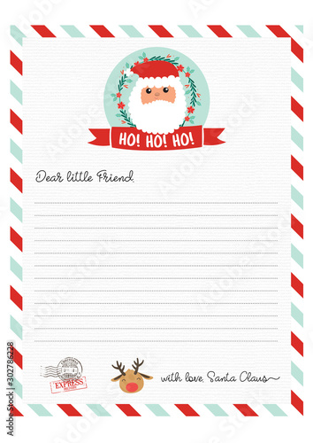 Cute Letter from Santa Claus photo