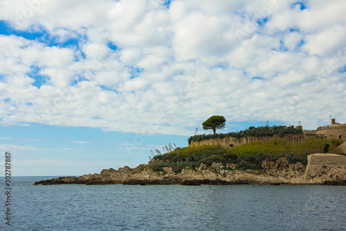 Austria-Hungary historical fortification buildings, Fort Mamula on an uninhabited islet Lastavica in Boka Kotorska bay of Adriatic sea, Montenegro photo