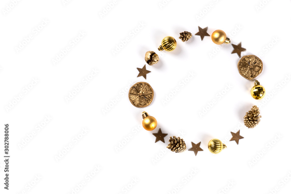 Obraz premium Christmas Flat Lay Background.