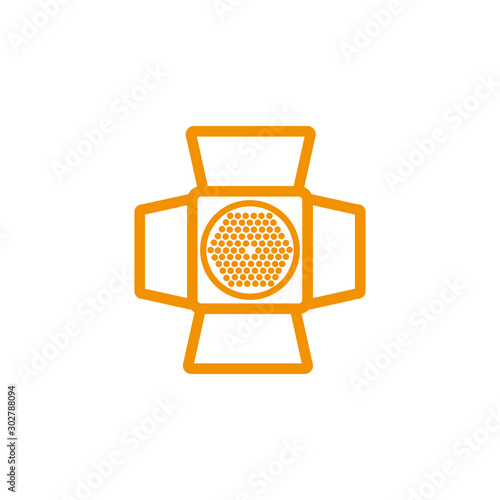 floodlights energy electricity light yellow line style