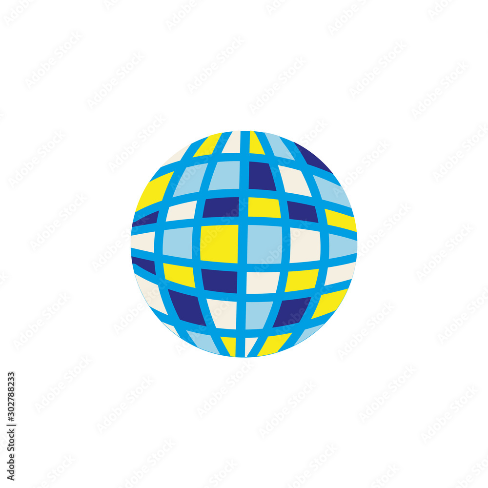 disco ball light energy electricity flat icon disco ball light energy electricity flat icon