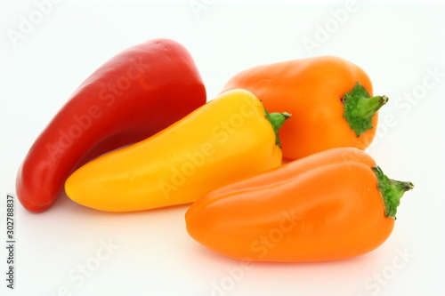 Murais de parede Healthy food - vegetables - fresh sweet pepper on white background