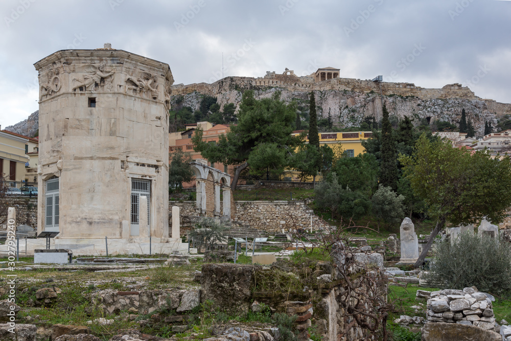 Roman Agora in city of Athens, Attica, Greece