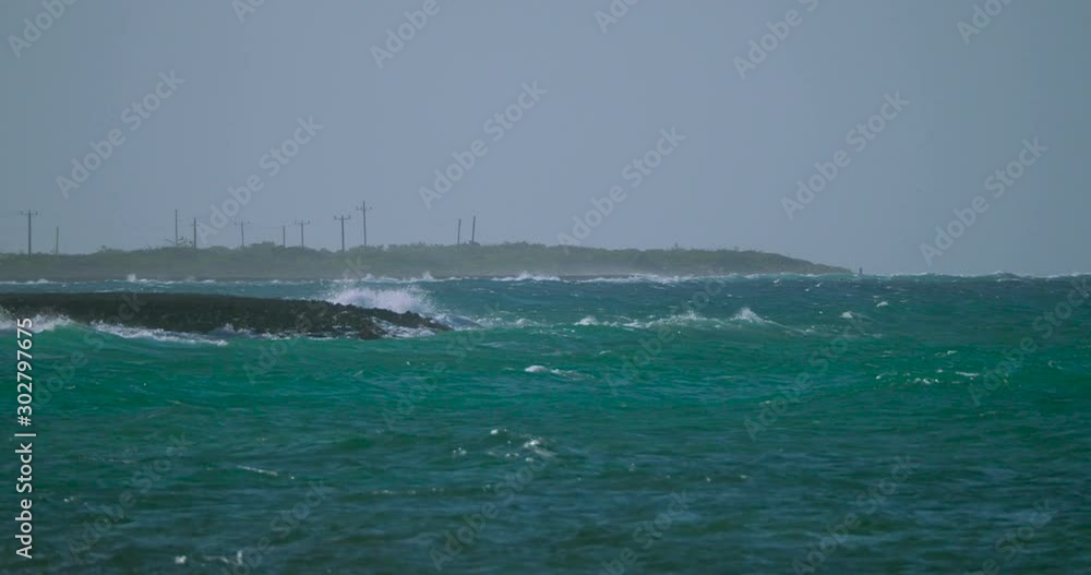Stormy Weather and Waves near Playa Herradura, Las Tunas Province, Cuba