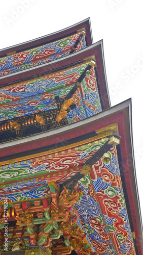 unique roof of oriental building found in Asia © NKM