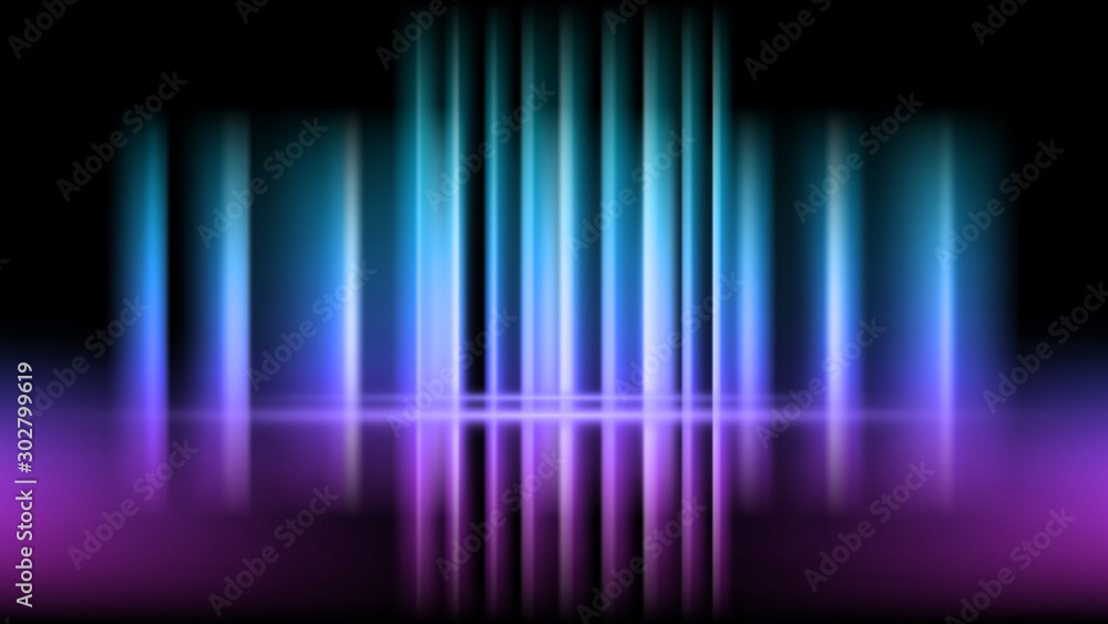 Glowing ray light effect and neon light abstract background. Blue abstract laser beams on black background Glowing ray light effect and neon light abstract background. Blue abstract laser beams on black background