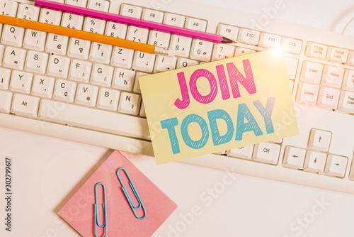 Фотография Conceptual hand writing showing Join Today