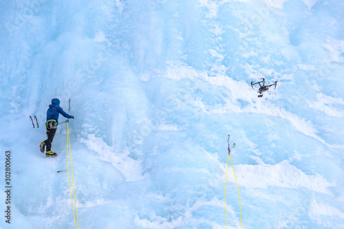 Droning Iceclimbing photo