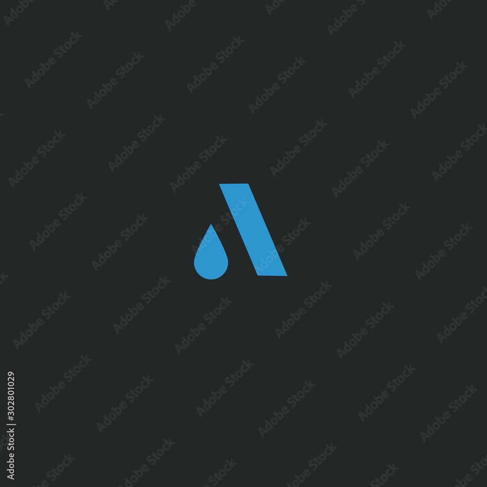 the simple elegant logo of letter a with blue colour the simple elegant logo of letter a with blue colour