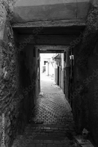 Old streets in old Moroccan city