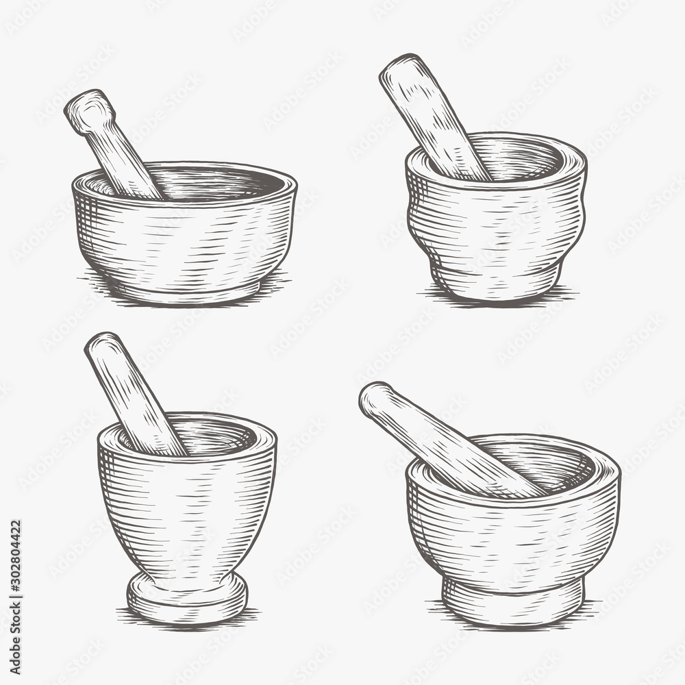 Mortar And Pestle Coloring Page - Mortar Colouring Pages - Free Transparent  PNG Clipart Images Download