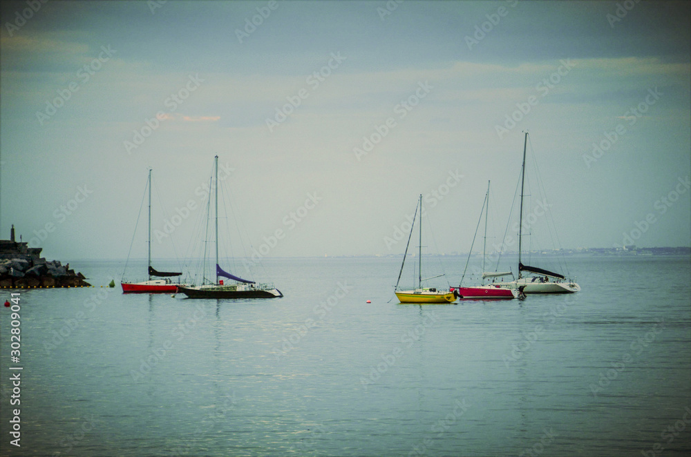Fototapeta premium sailing boat in sea