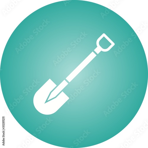 Beautiful Shovel Glyph Vector Icon