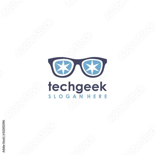 Tech Geek Logo Template minimalist