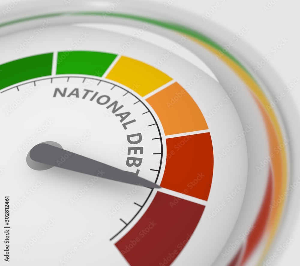 Cholesterol meter read high level of national debt result. Color scale with arrow from red to green. The measuring device icon. Colorful infographic gauge element. 3D rendering Cholesterol meter read high level of national debt result. Color scale with arrow from red to green. The measuring device icon. Colorful infographic gauge element. 3D rendering