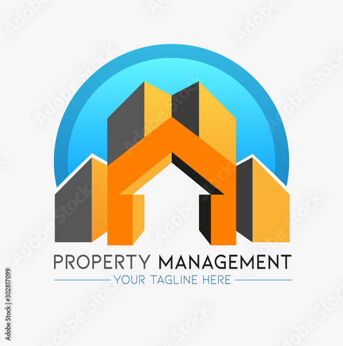 Vector abstract, Property management Symbol or logo.