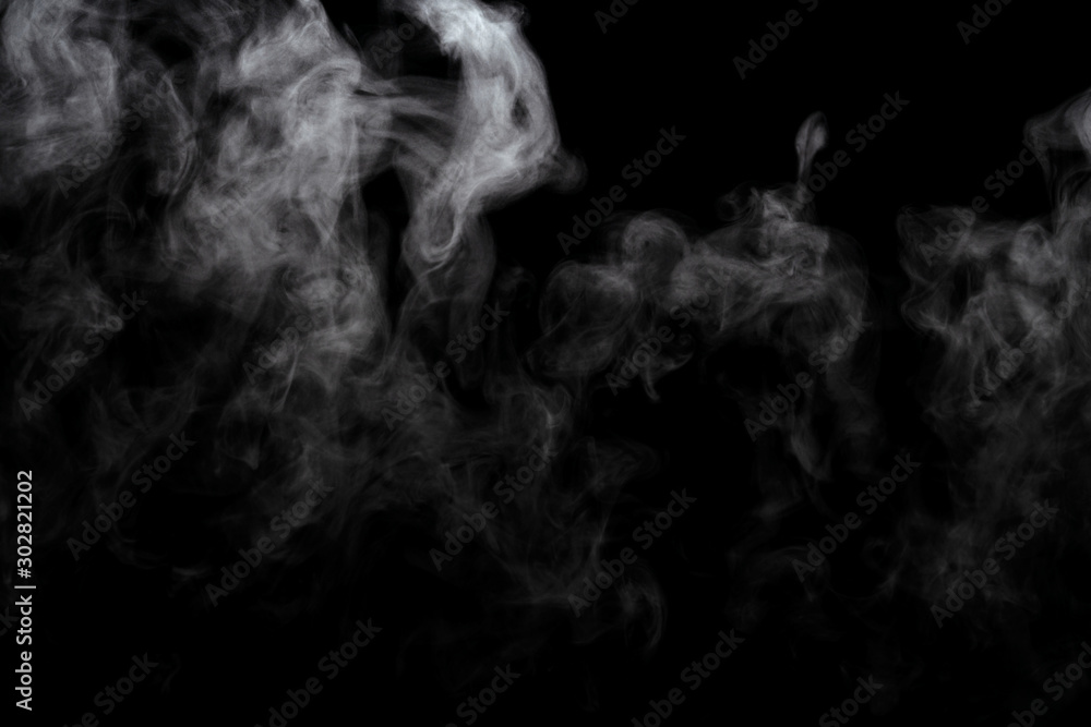 Abstract powder or smoke effect isolated on black background Abstract powder or smoke effect isolated on black background