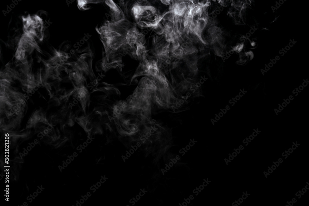 Abstract powder or smoke effect isolated on black background Abstract powder or smoke effect isolated on black background