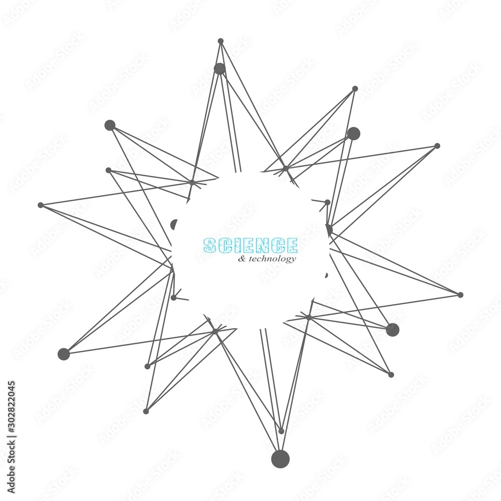 Abstract geometric star. Frame design for medical, treatment, cosmetic emblem Abstract geometric star. Frame design for medical, treatment, cosmetic emblem