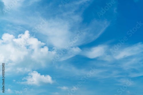 White cloud and blue sky background