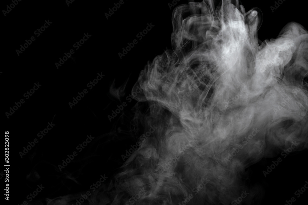 Abstract powder or smoke effect isolated on black background Abstract powder or smoke effect isolated on black background