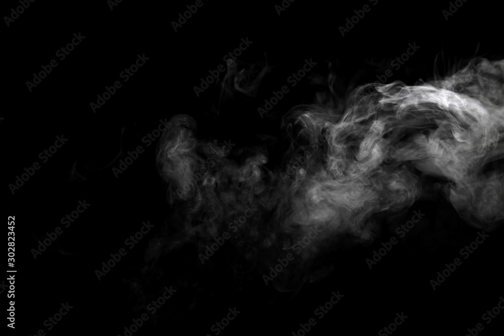 Abstract powder or smoke effect isolated on black background Abstract powder or smoke effect isolated on black background