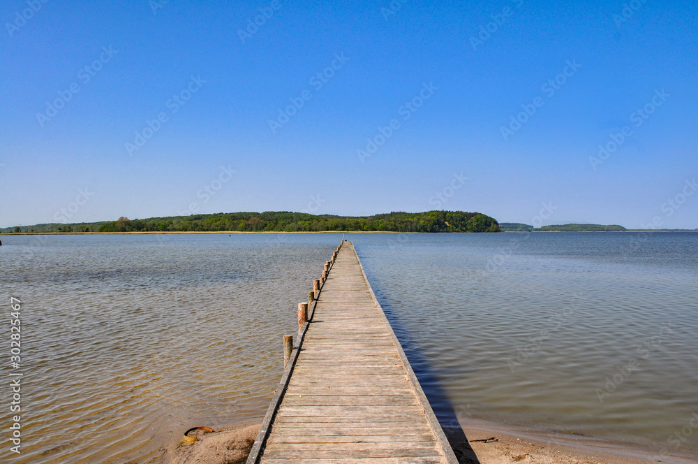 Naklejka premium Großer Jasmunder Bodden, Lietzow, Insel Rügen