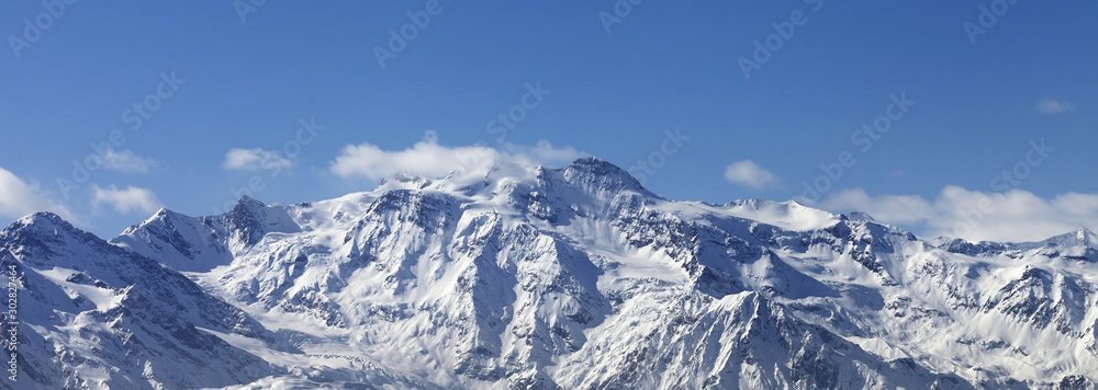 Winter mountains in nice sunny day