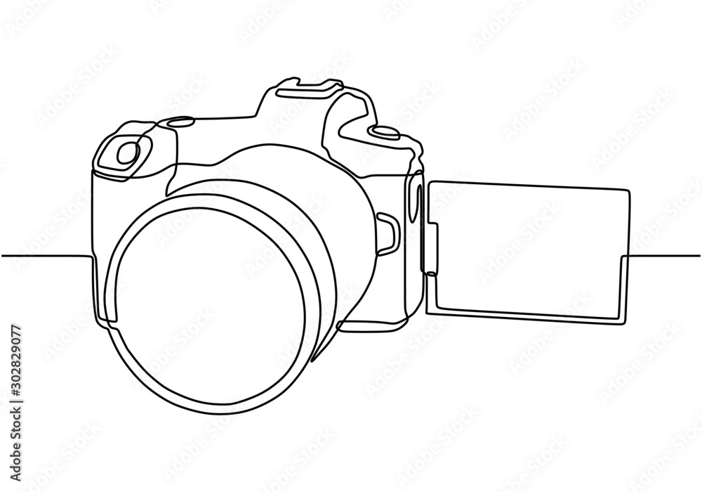 Big Photo Camera Hand Drawn Sketch Vector, Vectors | GraphicRiver