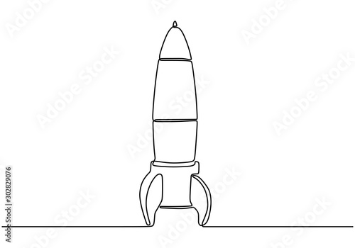 Rocket One line drawing min...
