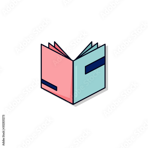 open book icon illustration isolated vector sign symbol logo on white background