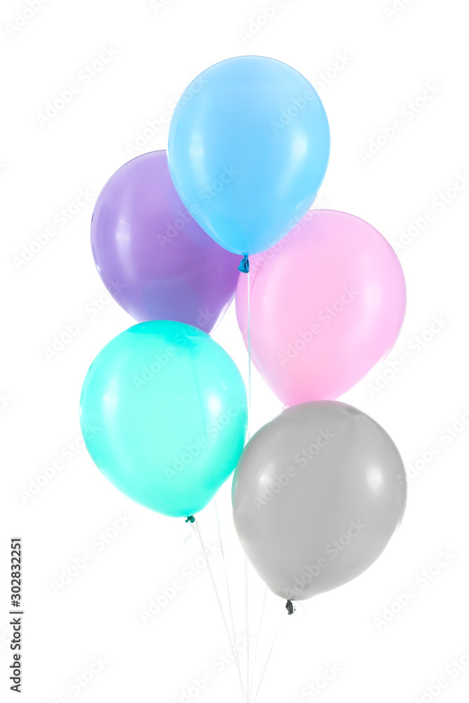 Air balloons on white background Air balloons on white background