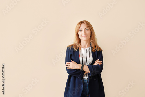 Portrait of stylish mature ...