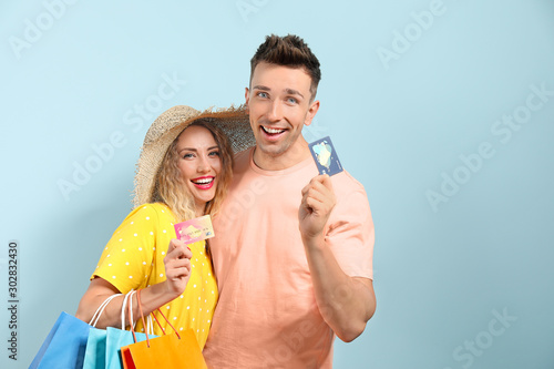 Young couple with credit ca...