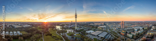 Munich from above - Sunset mood