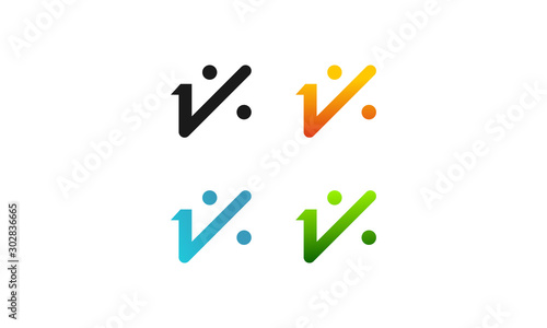 logo one percent tick vector
