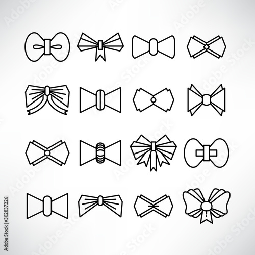 bow tie and ribbons collection line 