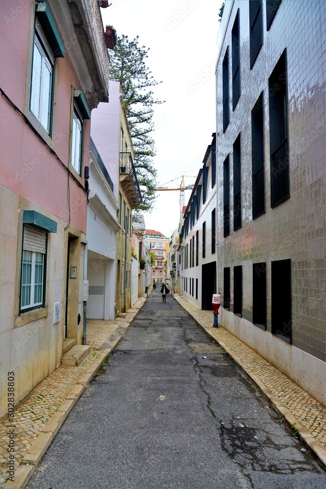 street in the Lisbon city - Portugal 30.Oct.2019