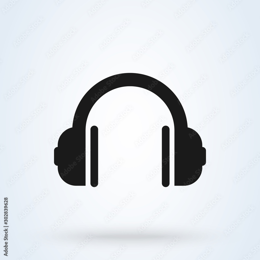 Headphone, headset. Simple modern icon design illustration. Headphone, headset. Simple modern icon design illustration.