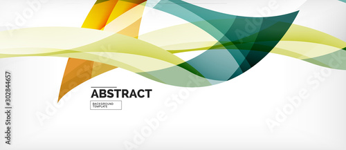 Linear wave web template. Vector illustration bright design. Decorative print...