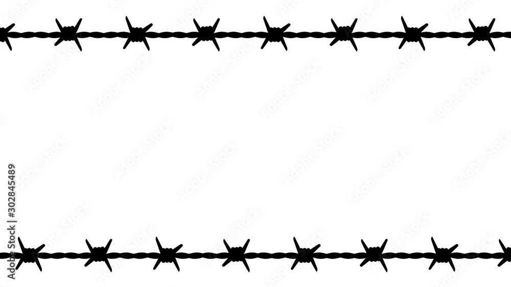 有刺鉄線のフレーム Stock イラスト Adobe Stock