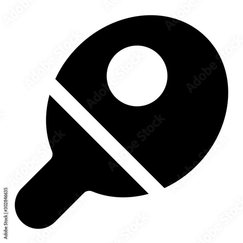 Ping Pong Glyph Icon Vector