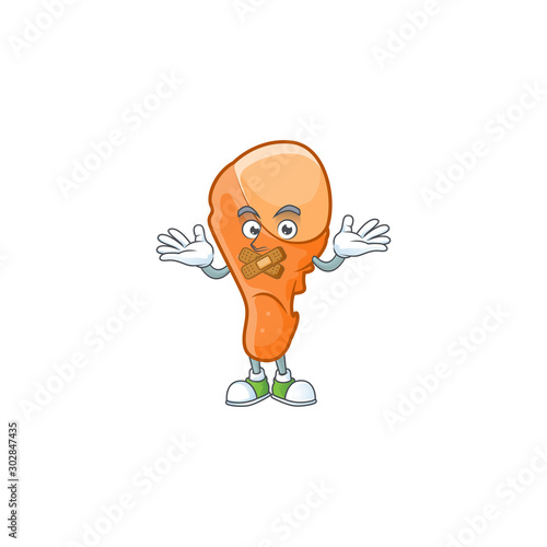 Crispy chicken thigh with mascot a silent.