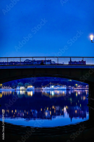 Stockholm, Sweden The Stadshusbron in downtown inthe early morning.